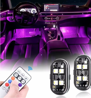 RGB Wireless LED Strobe Lights for Cars - USB Rechargeable (2PCS)